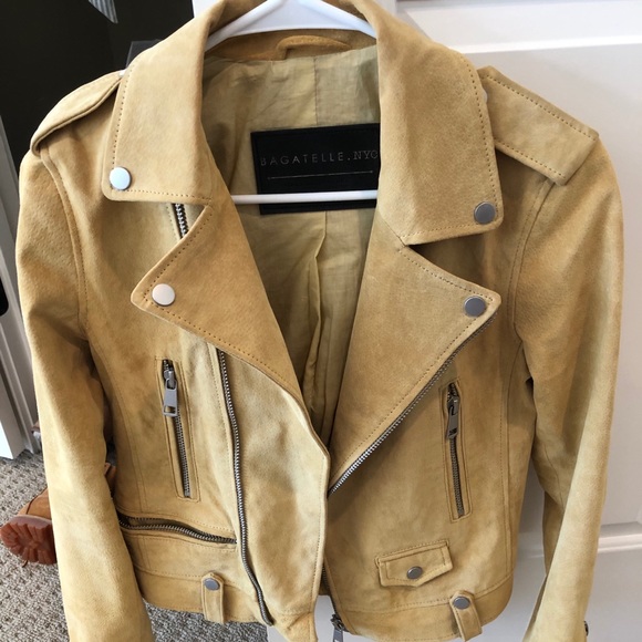 bagatelle Jackets & Blazers - Suede Jacket in Mustard Size S/M